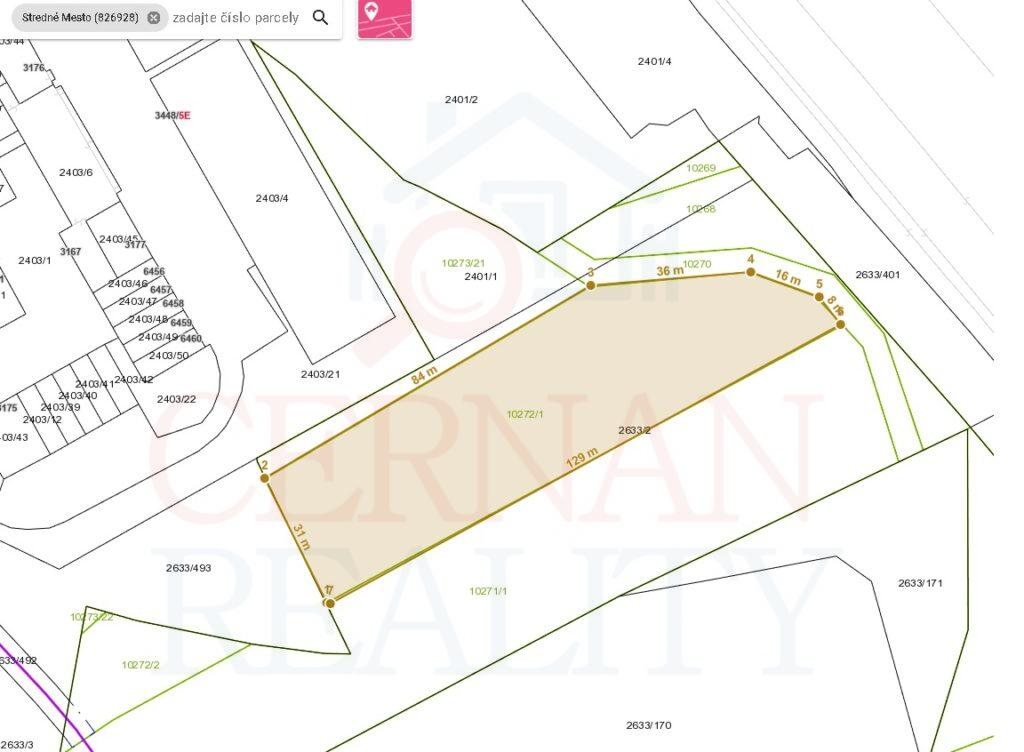 Nová lokalita - Stredné Mesto - Košice pozemok 3763 m2