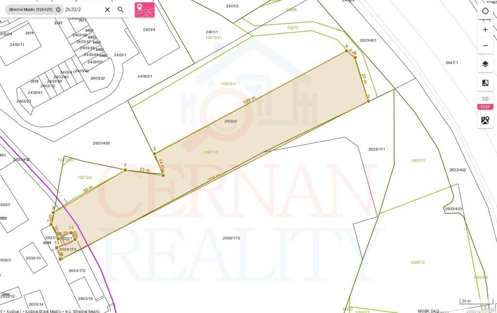 Nová lokalita - Stredné Mesto - Košice pozemok 5782 m2