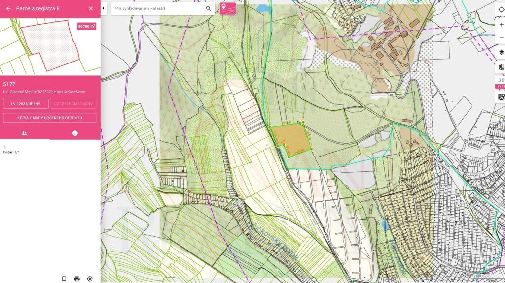 Vhodné pre developera - 30780 m2 pozemok intravilán Košice - Sever